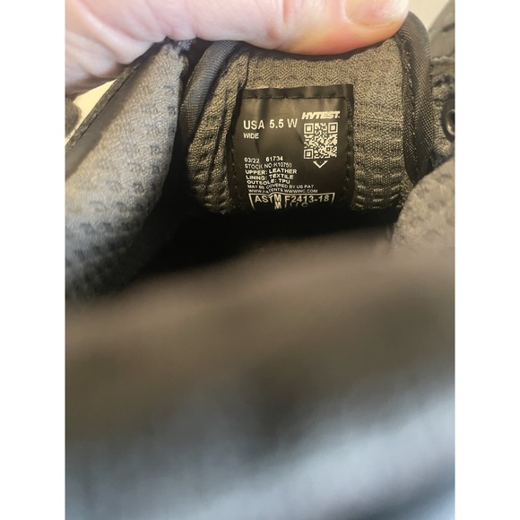 HYTEST Women's 7.5 Black Suede Knox Direct Attach Steel Toe Shoe Workwear - Picture 9 of 11